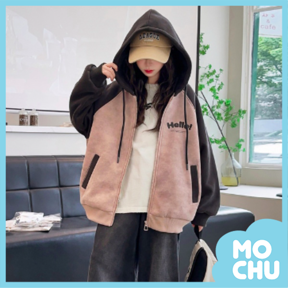 HELLO字母夾棉長版外套(二色)