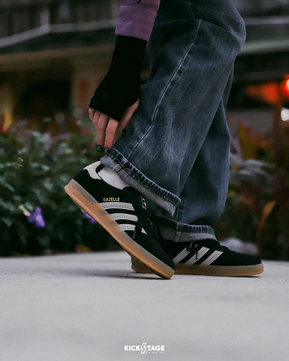 女鞋 ADIDAS GAZELLE INDOOR W 黑白 麂皮 復古 編織 焦糖底 德訓鞋 休閒鞋【JI2755】