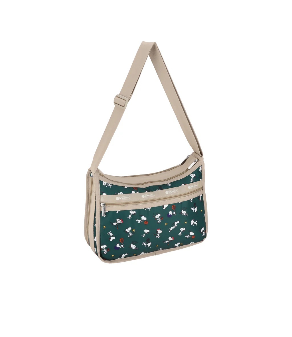 DELUXE 日用斜揹袋 ( SNOOPY AND WOODSTOCK GRN )