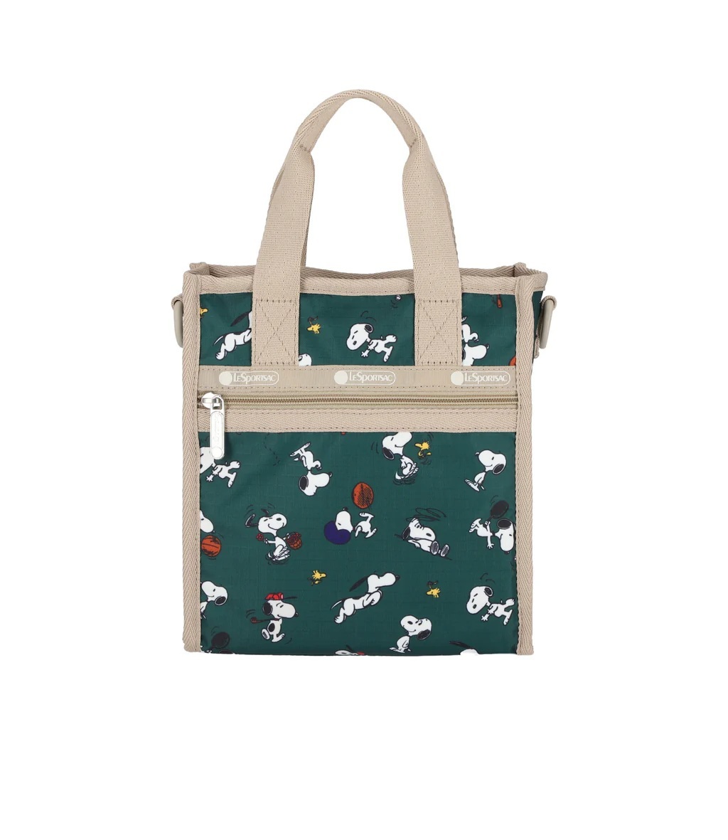 MINI N/S TOTE ( SNOOPY AND WOODSTOCK GRN )