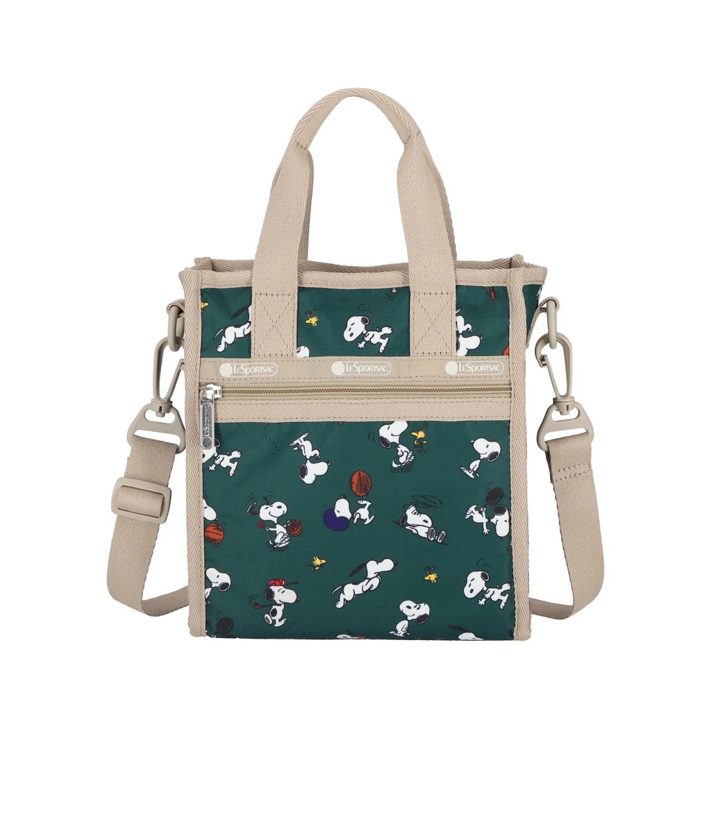 MINI N/S TOTE ( SNOOPY AND WOODSTOCK GRN )