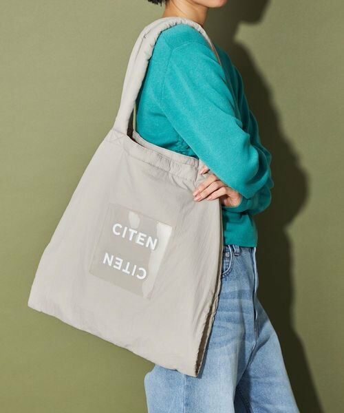 預購┃日本 CITEN 透明LOGO 雙層 肩背 托特包 蓬鬆感
