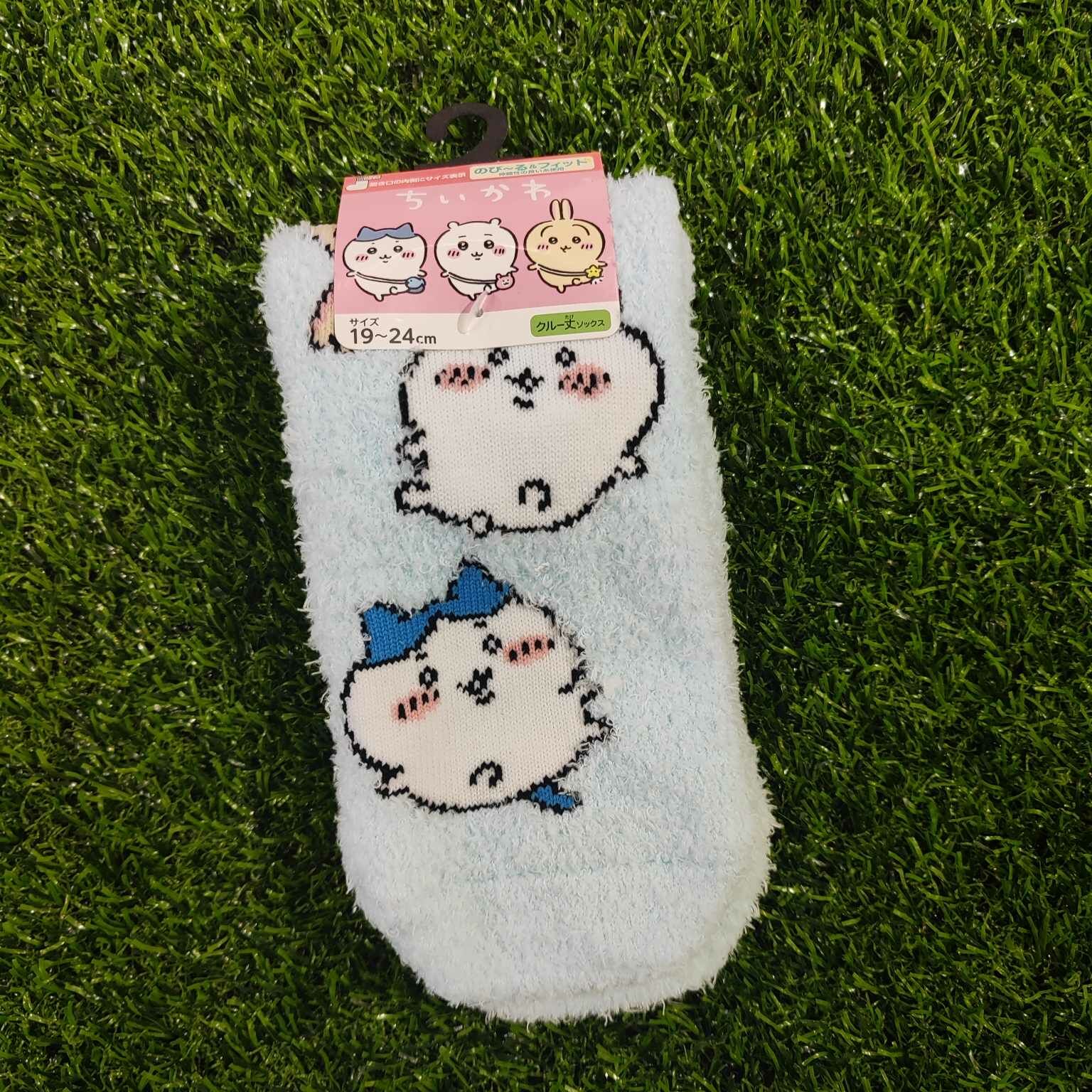 chiikawa 毛毛襪 藍色  19-24cm