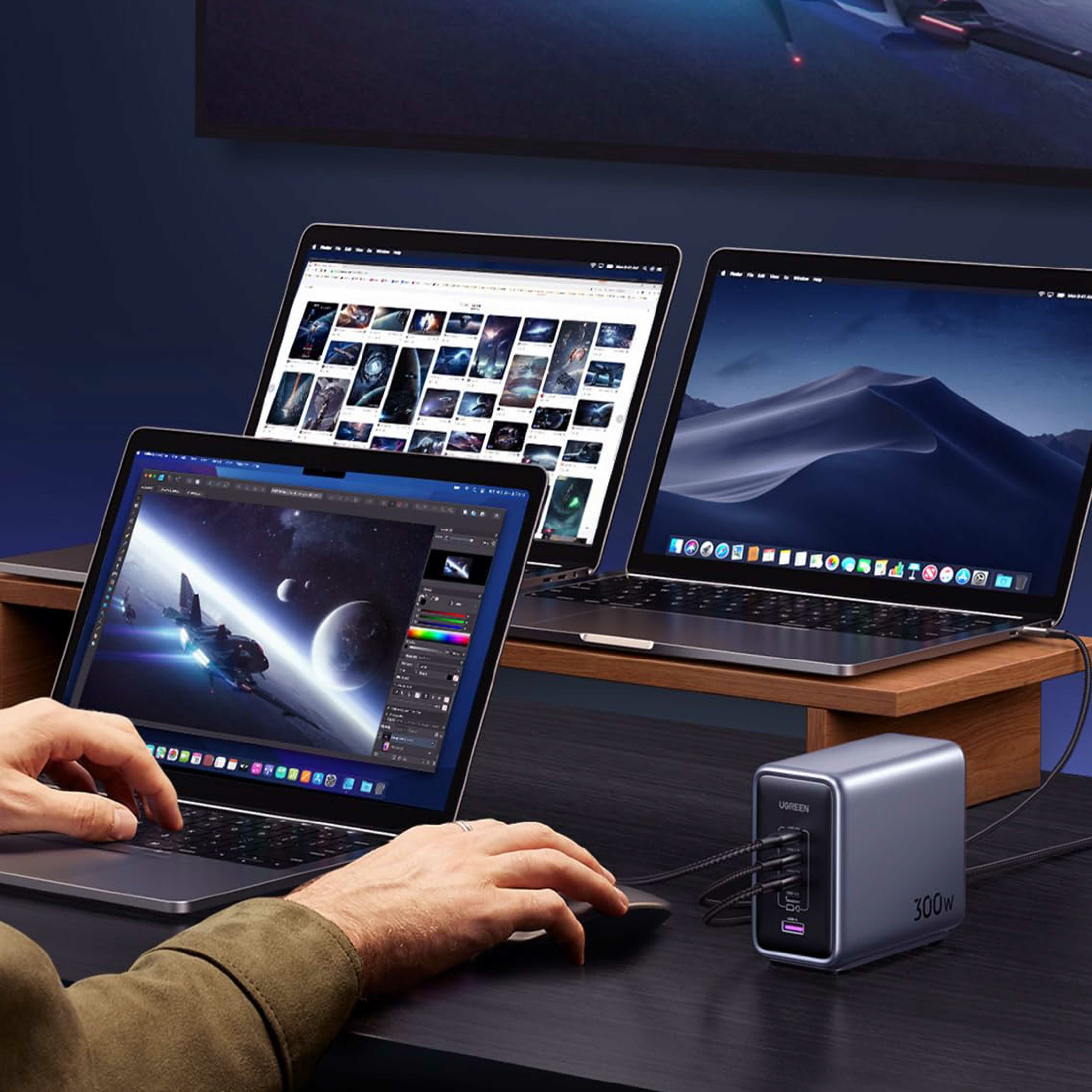 Ugreen Nexode 300W GaN 5 Port 充電器 - UK_CD333-90904B