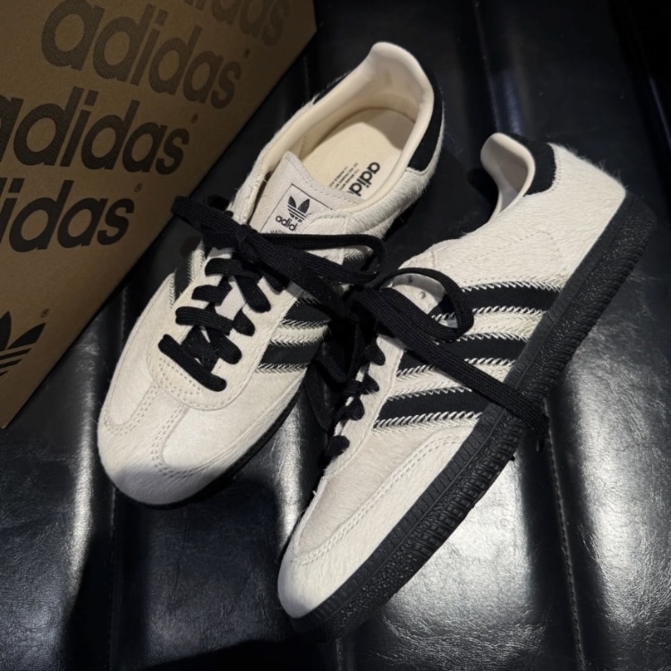 (少量接單中)Adidas Samba OG " Wonder White Black Pony "馬毛 白黑色 女鞋 JP5329