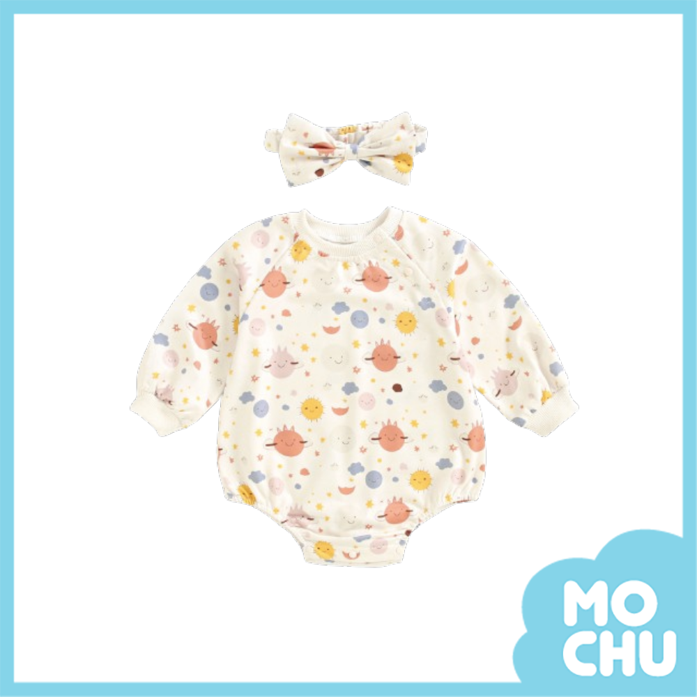 笑臉星球長袖包屁衣