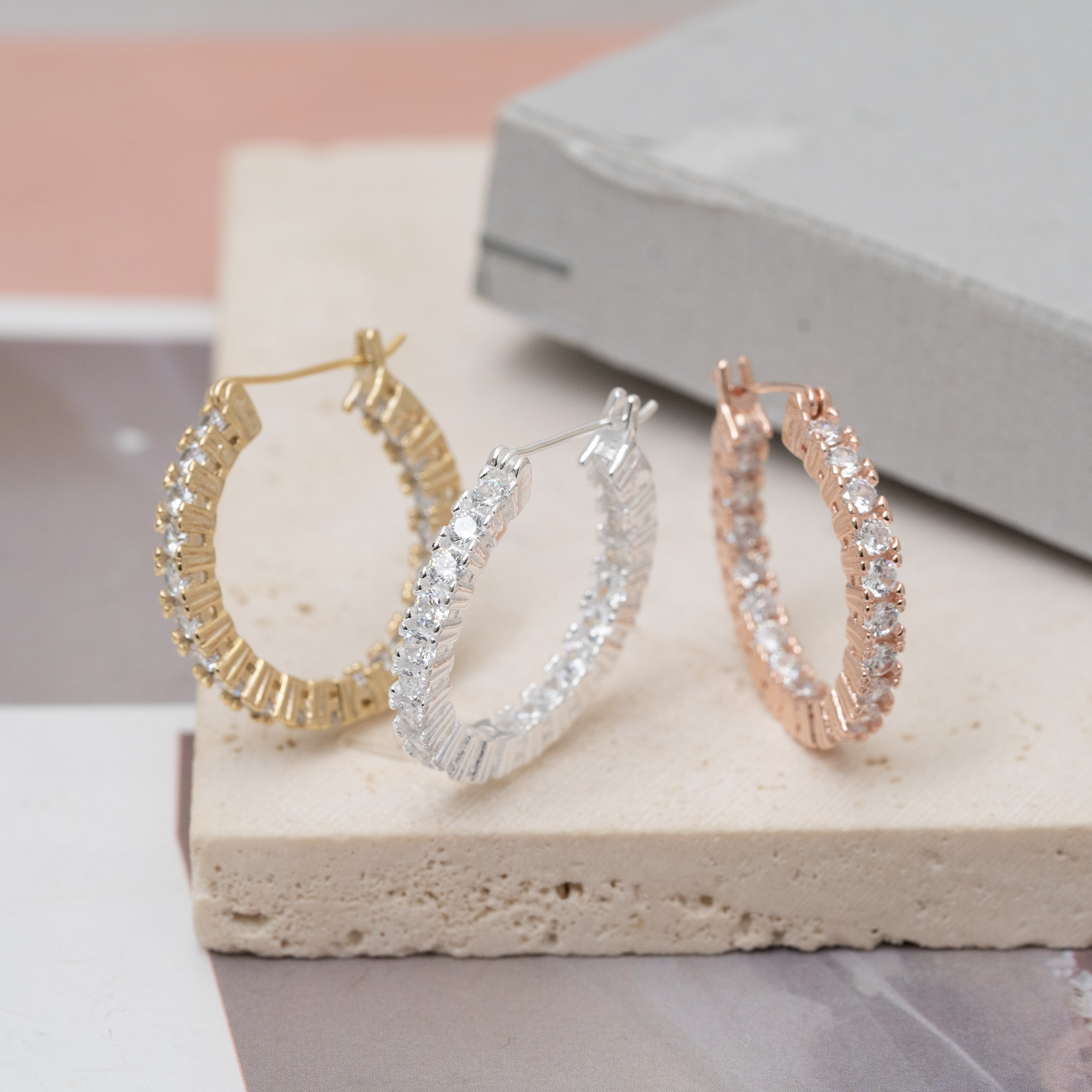 sve56 (25mm 鋯石圈耳環)