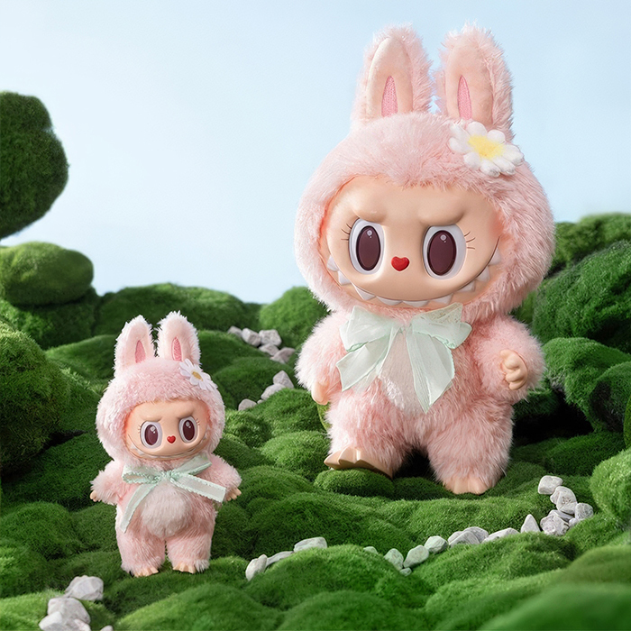 POP MART 泡泡瑪特 LABUBU MOKOKO 粉紅甜心 愛心鼻子 樂園限定 粉色 搪膠 掛飾