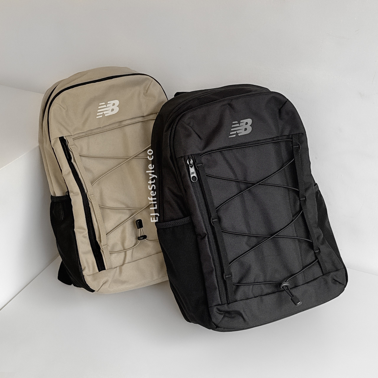 NEW BALANCE NB 束繩後背包 電腦包 運動包 登山包 全黑 LAB23090BK 奶茶 LAB23090SOT / 現貨