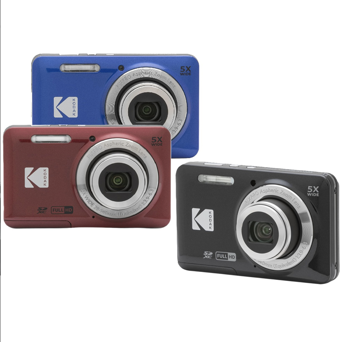 KODAK柯達PIXPRO FZ55 5倍光學變焦 數位相機 28mm廣角鏡頭 原廠公司貨