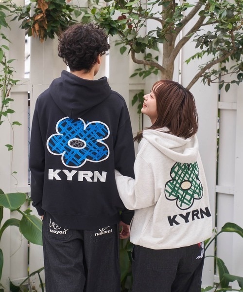 kaoyorinakami / flower logo hoodie