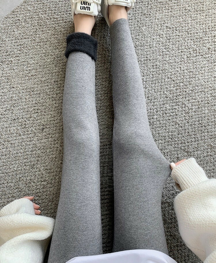 內裡加絨針織內搭褲