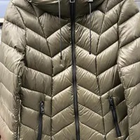 [S] DKNY WOMEN DOWN FILLED SHORT PUFFER,OLIVE, DL4MDV59-LDN [FINAL SALE] (SD1154)