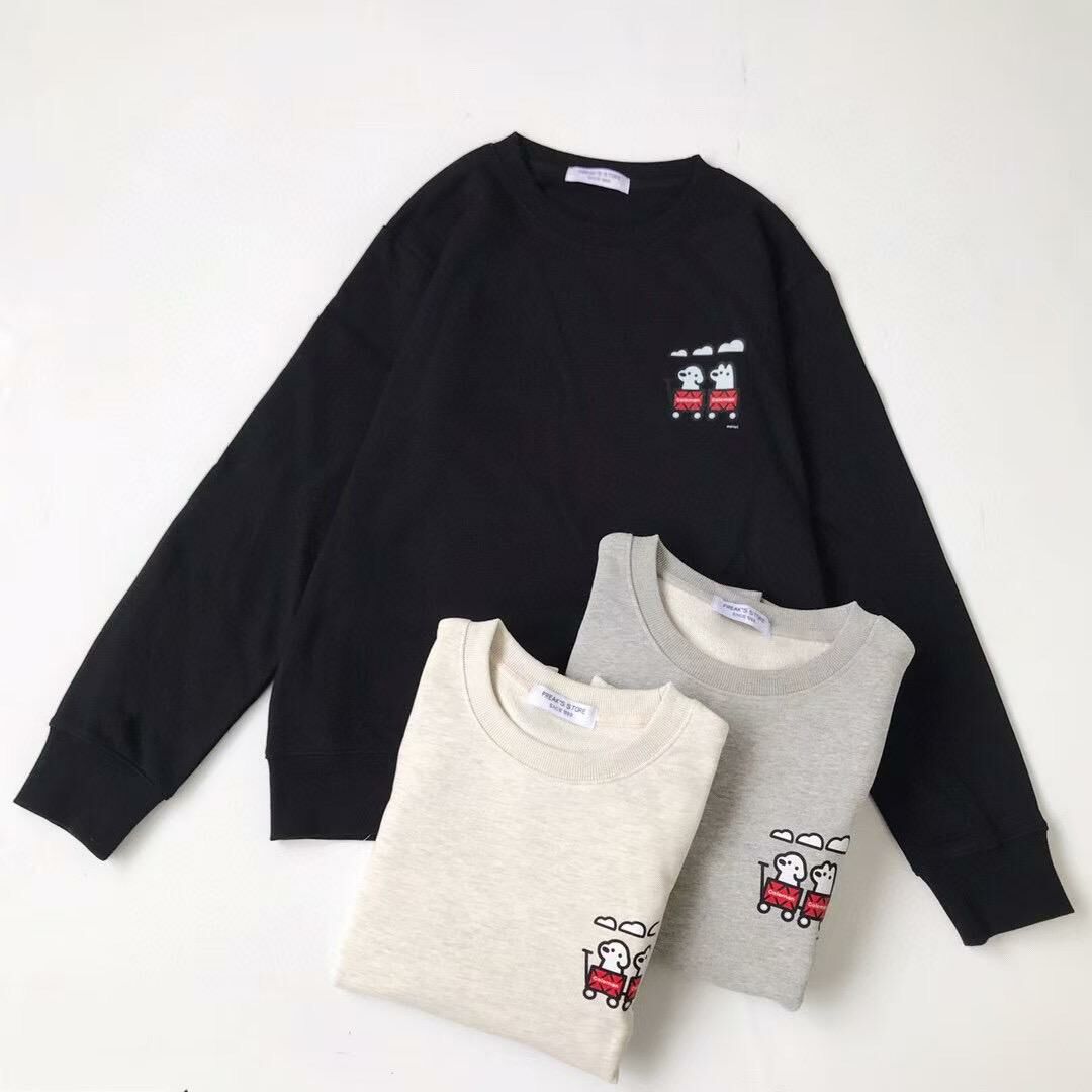 日本Freak store 圓領套頭長袖前後印花衛衣