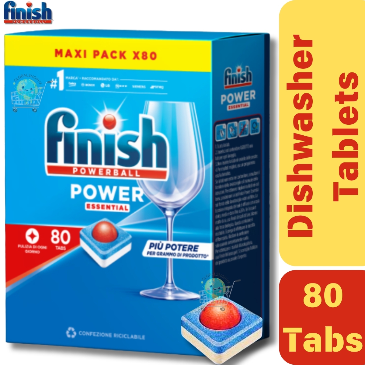 亮碟 - Finish亮碟洗碗塊洗碗機專用洗碗凝珠, 80粒