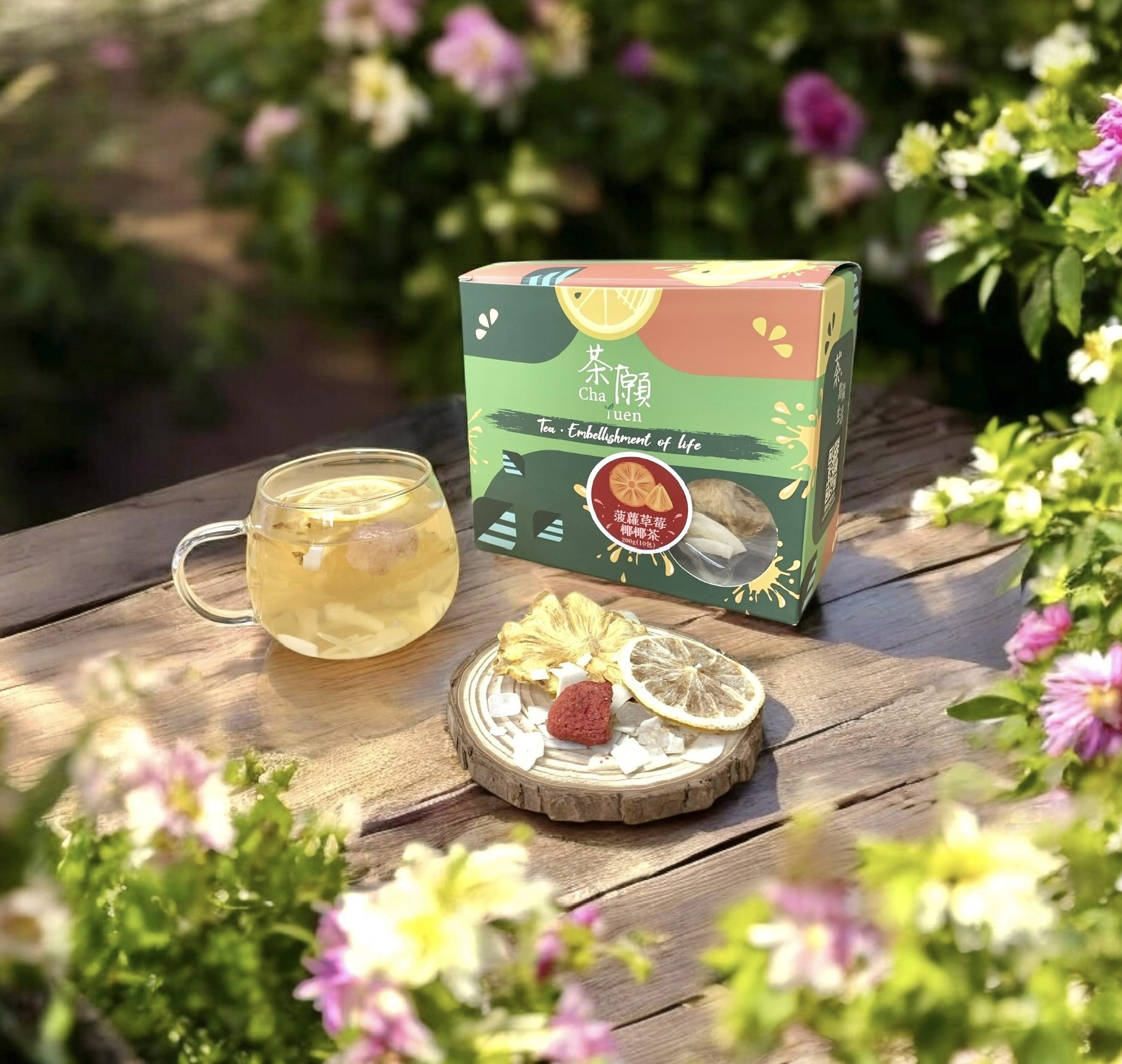 Cha Yuen - Pineapple Strawberry Coconut Tea 200g (10 packs)