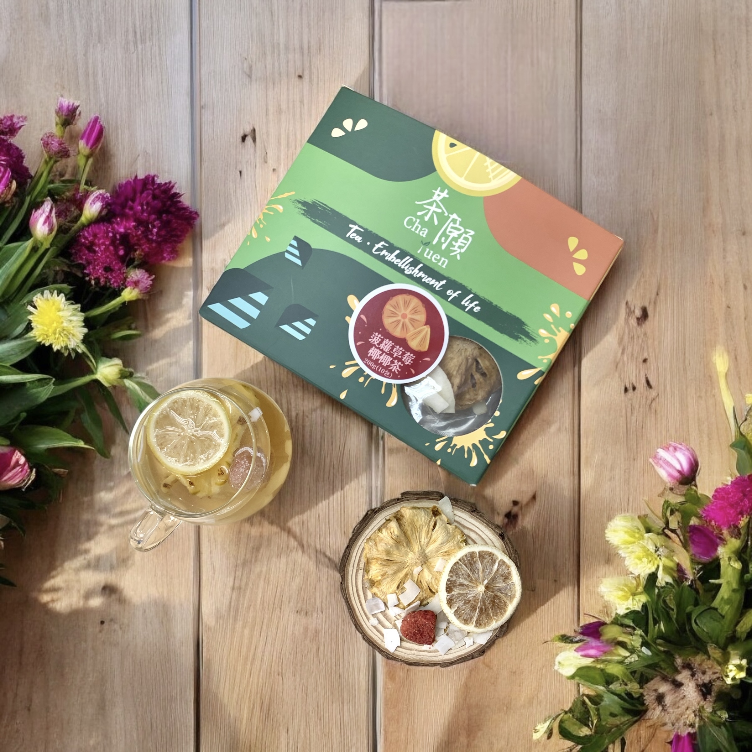 Cha Yuen - Pineapple Strawberry Coconut Tea 200g (10 packs)