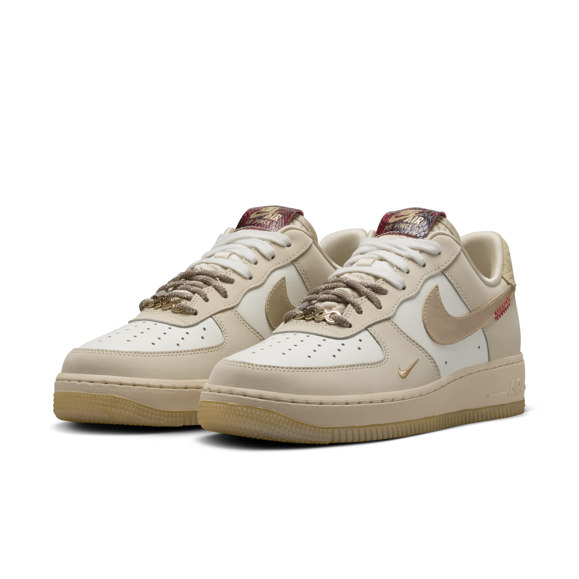 女鞋 NIKE AIR FORCE 1 'Year Of The Snake' 奶茶色 2025蛇年 春節限定 中國結 休閒鞋【HV5990-172】CNYSNAKE