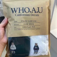 [S] WHO.A.U STEVE 2PACK SOLID T-SHIRTS,HUNTER, WHRAE3792U-HUNTER (SWAU411)