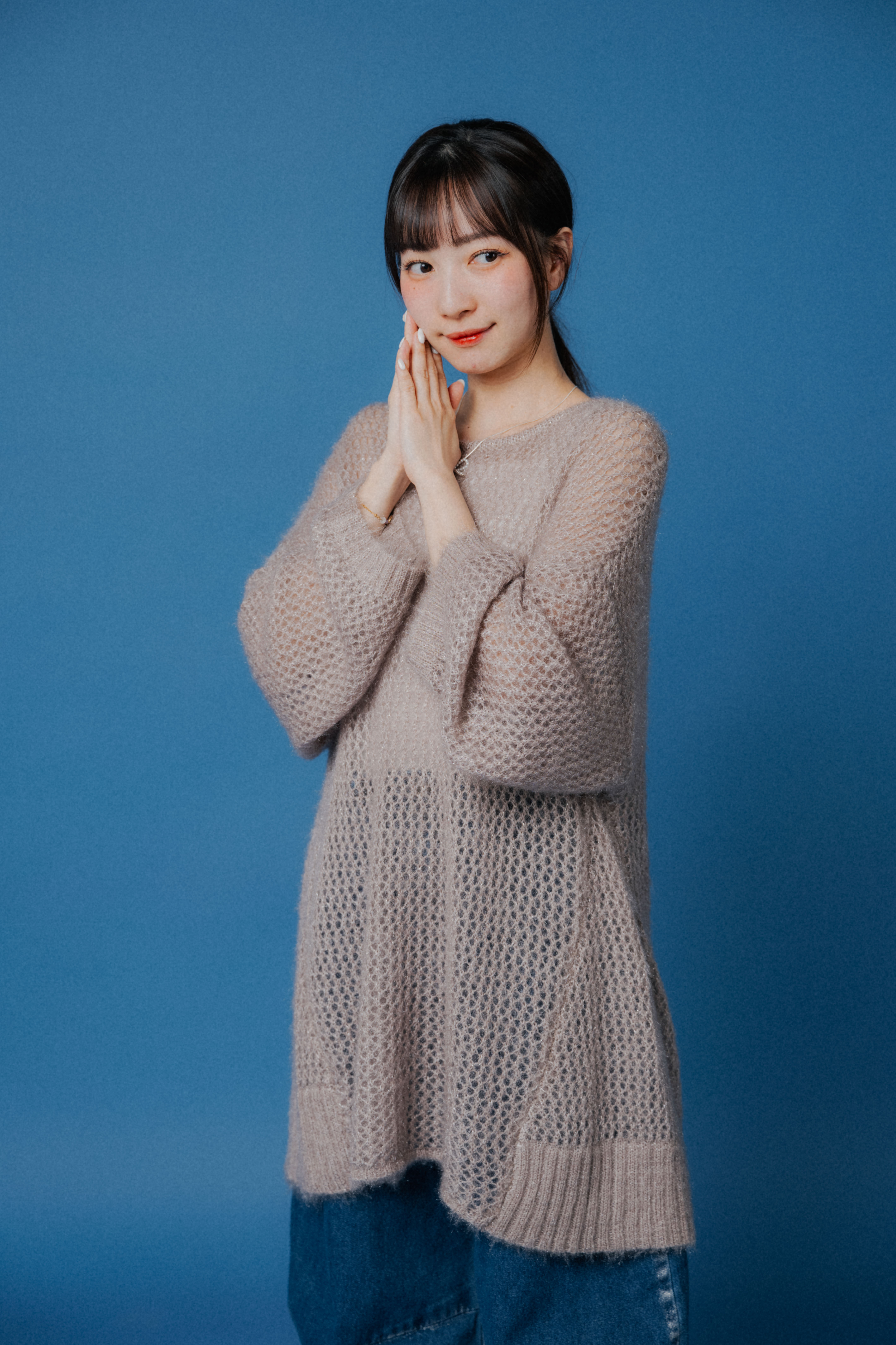 蓬鬆金銀絲針織毛衣