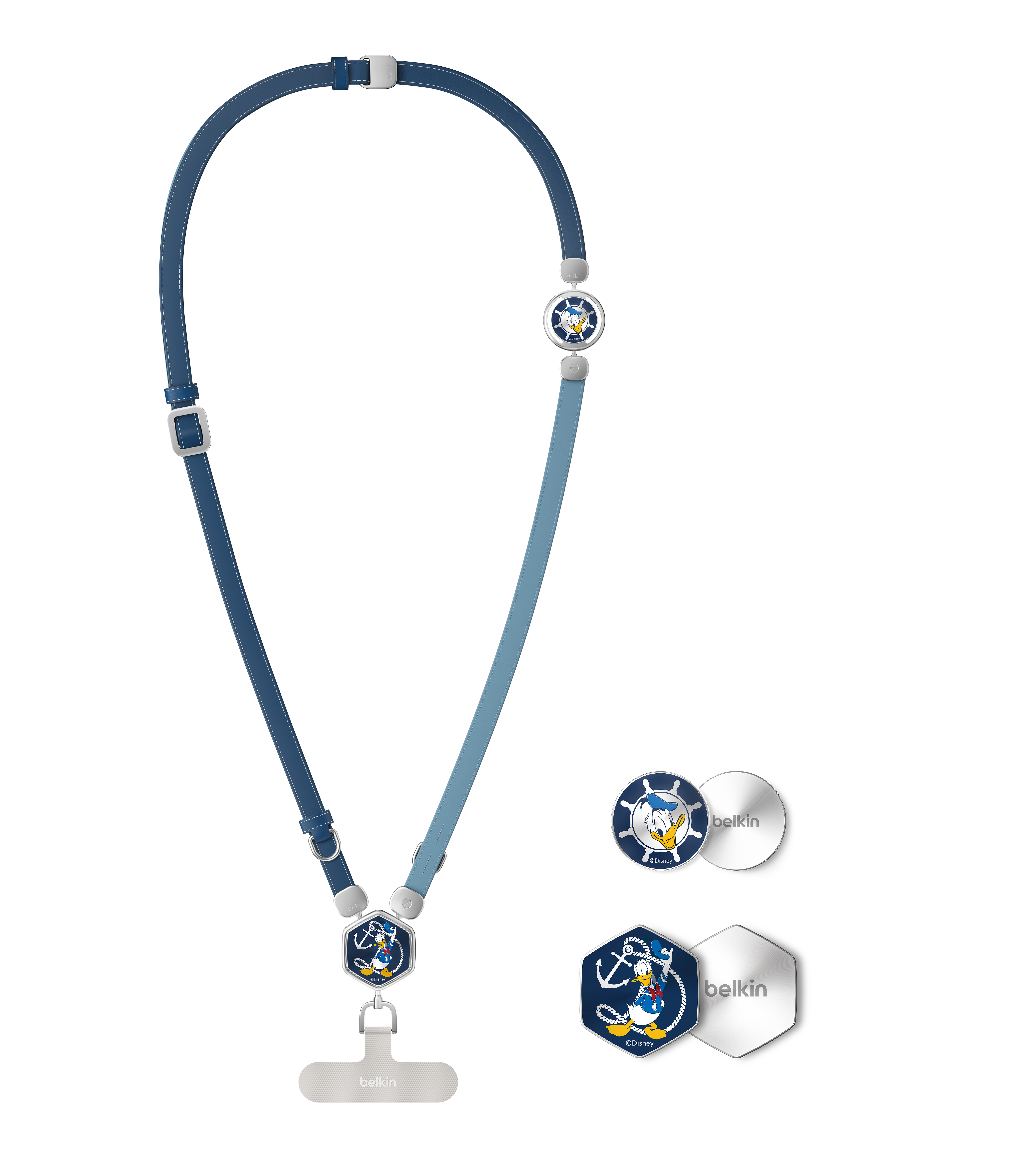 2合1 多功能皮革手機掛繩 (唐老鴨, 迪士尼系列)