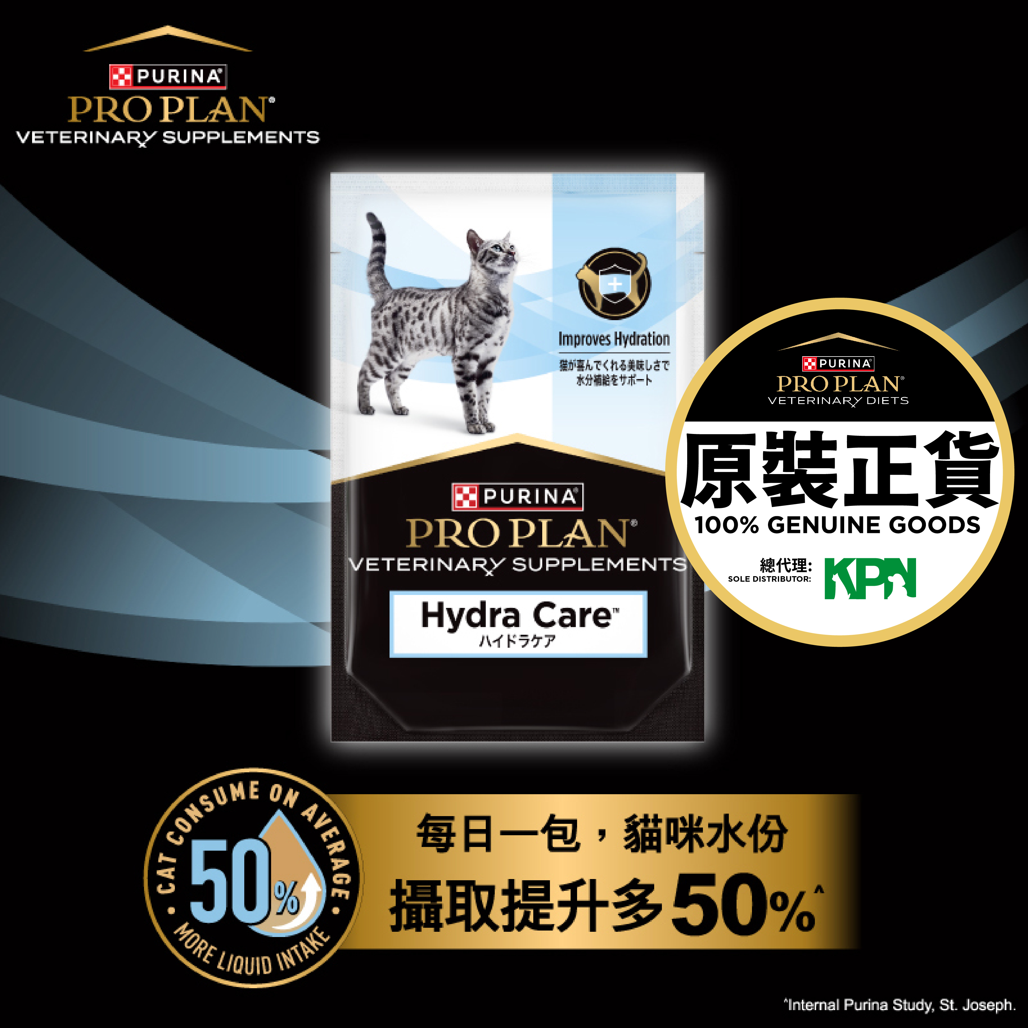 Purina Pro Plan - Hydra Care 貓用補水鎖水補充劑 (12 Packs x 75g )