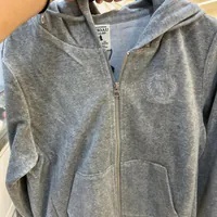[S] WHO.A.U VELOUR EMBROIDERY HOOD ZIP,GRAY, WHMZE4V21F-GRAY [FINAL SALE] (SWAU422)
