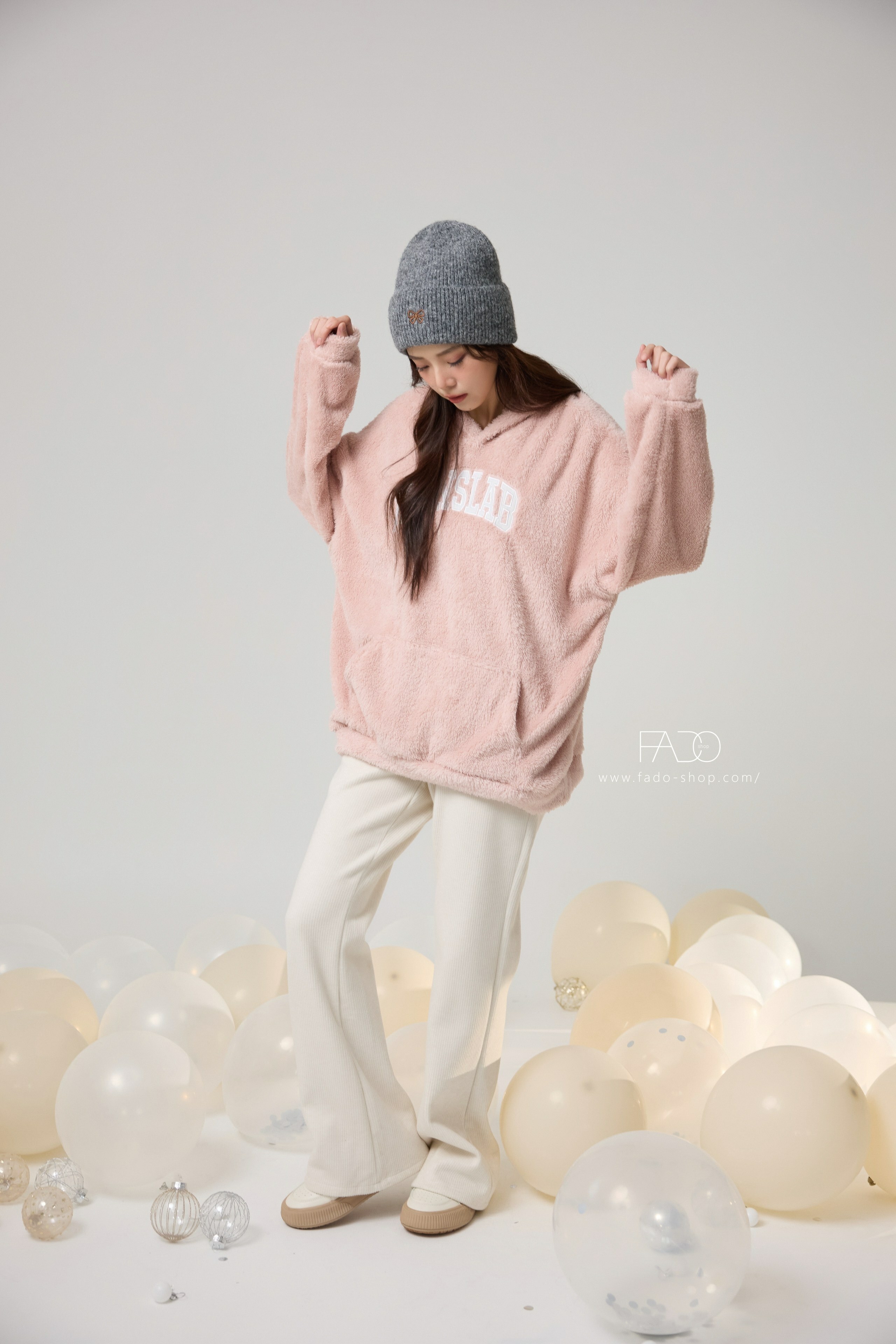 法朵Fado shop｜保暖系 🐑高腰口袋微絨微喇叭褲 2132006 四色