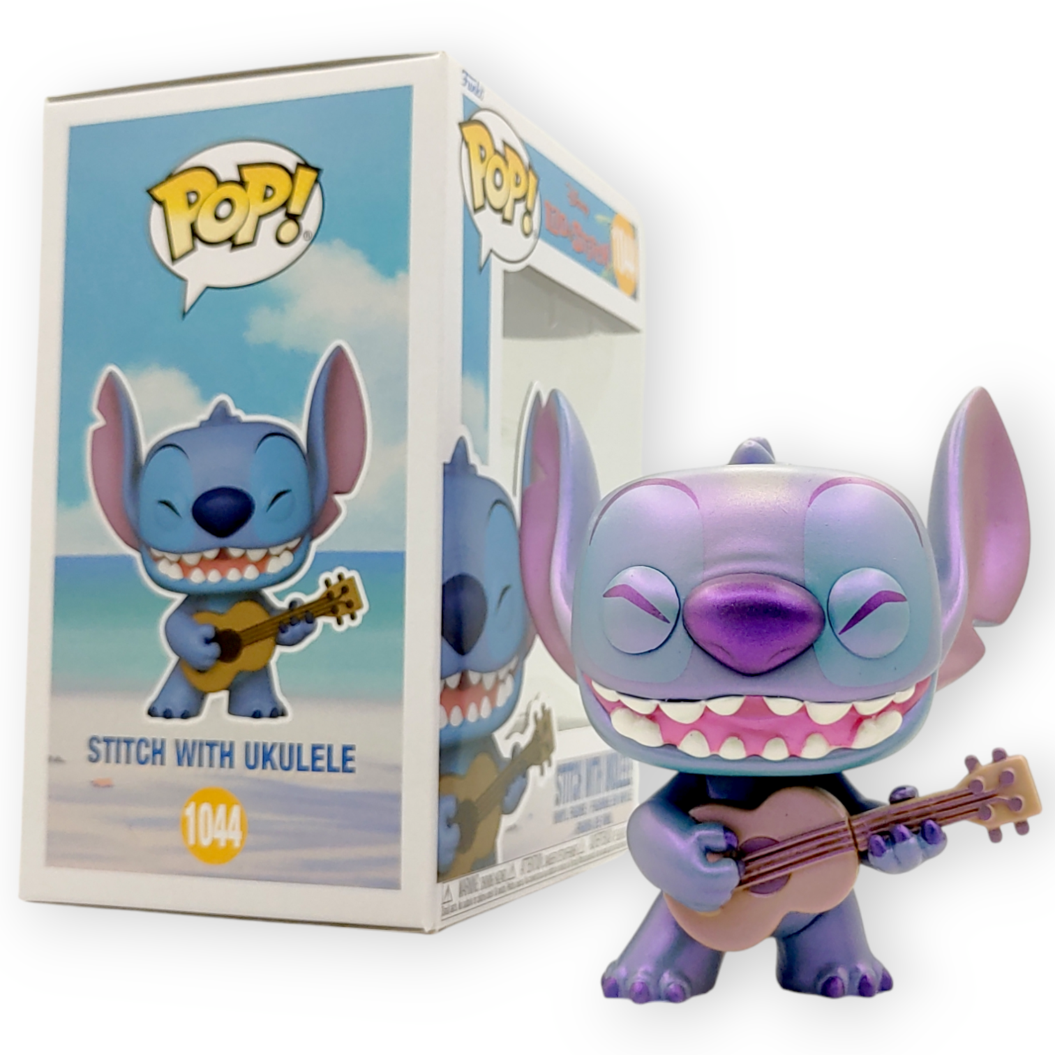 FUNKO POP<扮嘢小魔星>史迪仔_彈結他(珍珠色)-No.1044