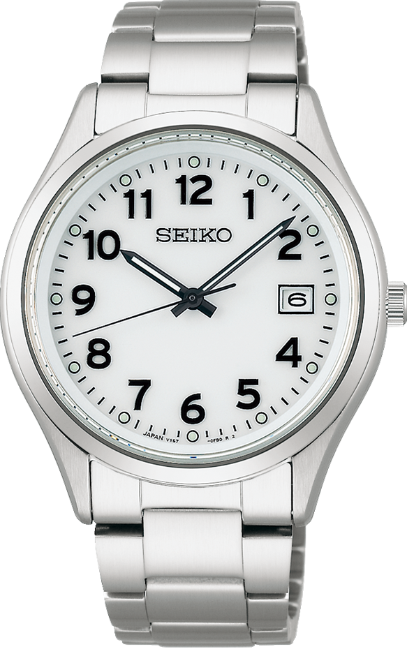 萬年鐘錶 - SEIKO   白面數字款太陽能中性手錶 SBPX153J / V157-0DX0S   錶徑38.7MM