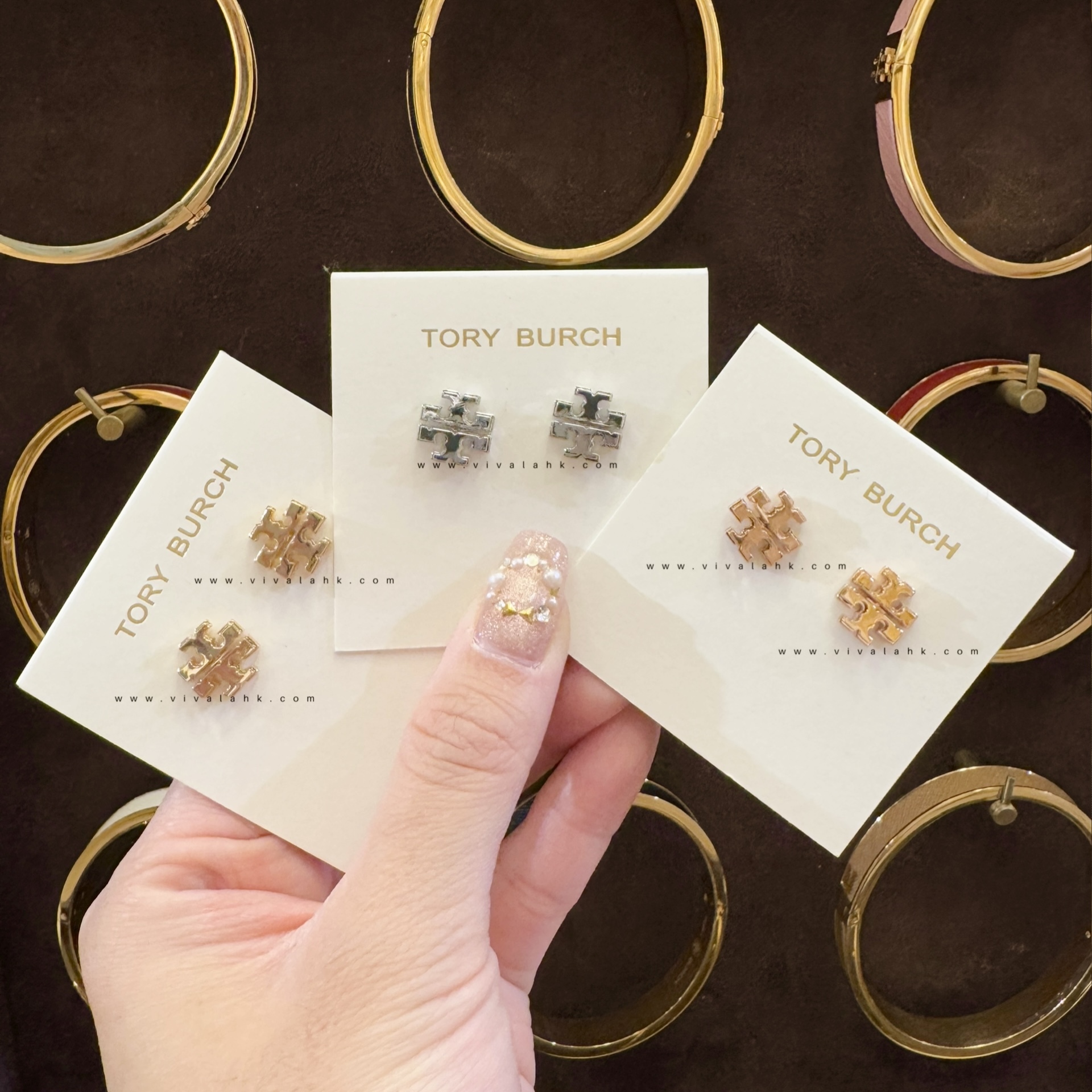 Tory Burch - Logo 耳環 (細) (143361)