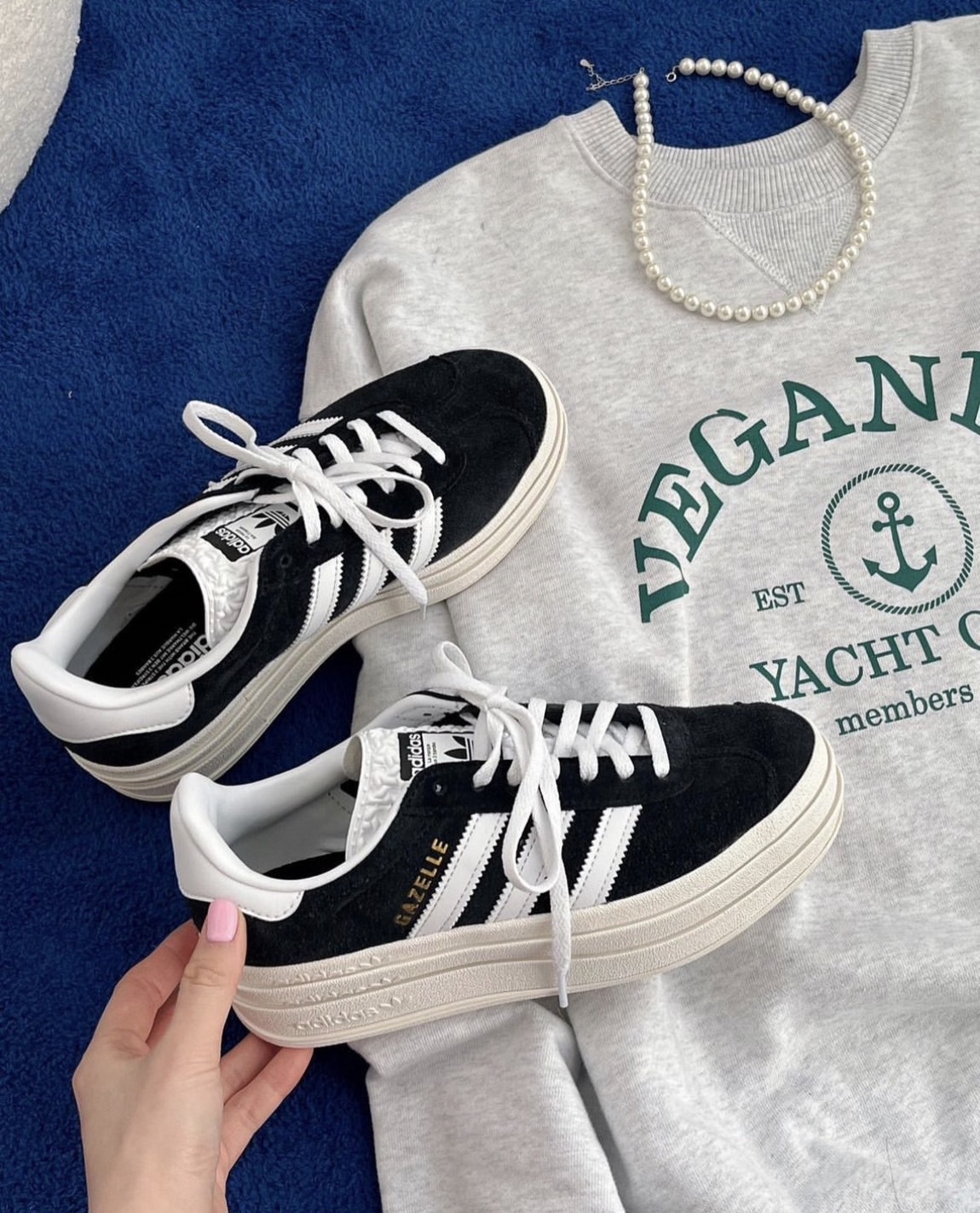 Adidas Originals Gazelle Bold 厚底黑白（HQ6912）