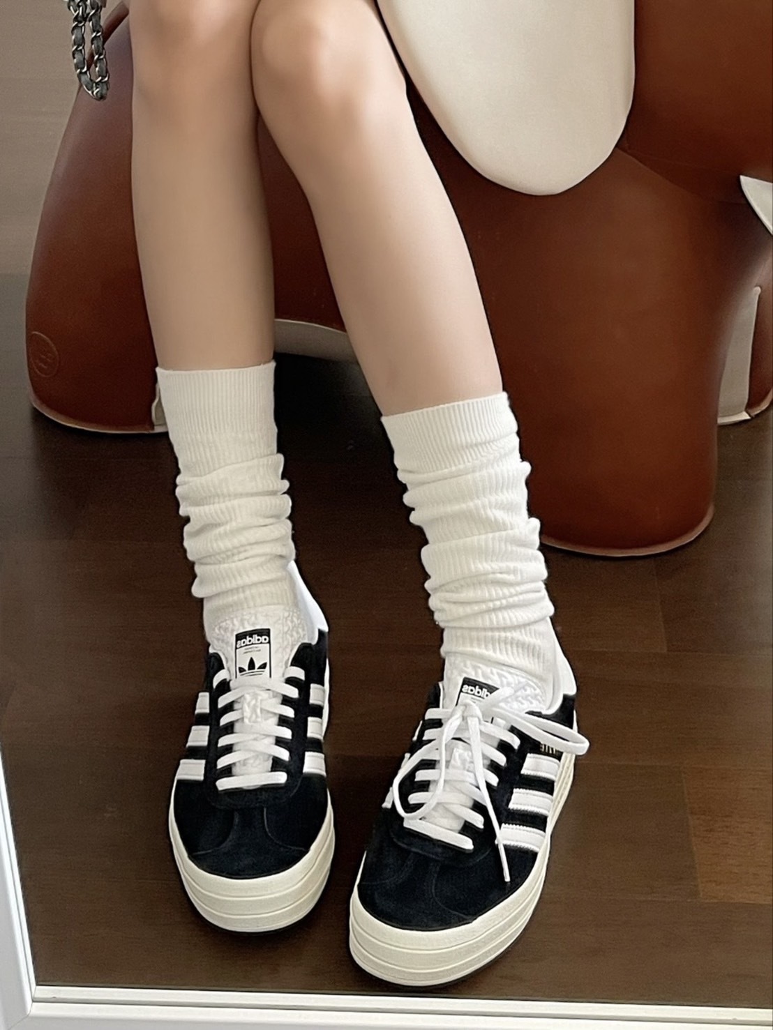 Adidas Originals Gazelle Bold 厚底黑白（HQ6912）