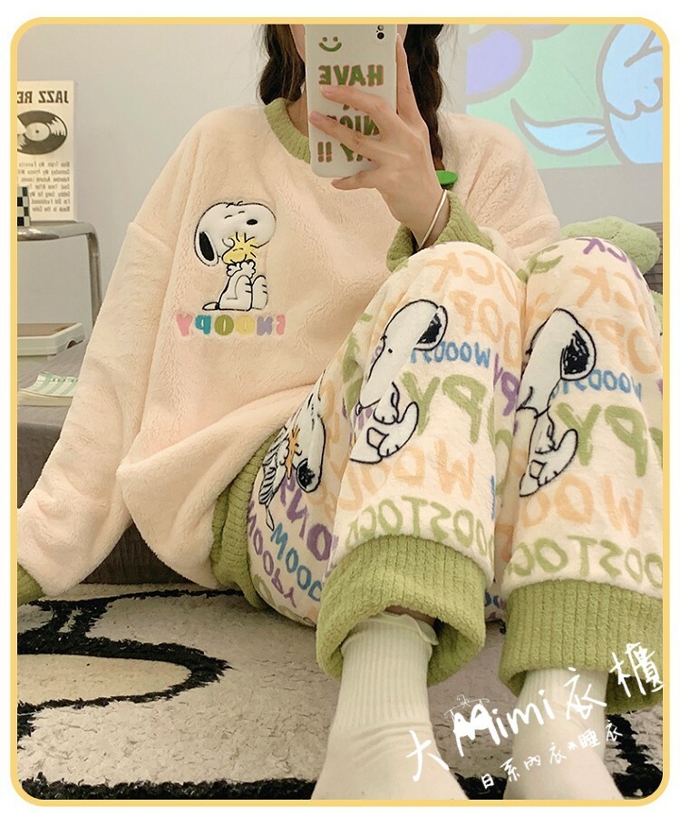 🔥暖呼呼系列-史努比法蘭絨睡衣