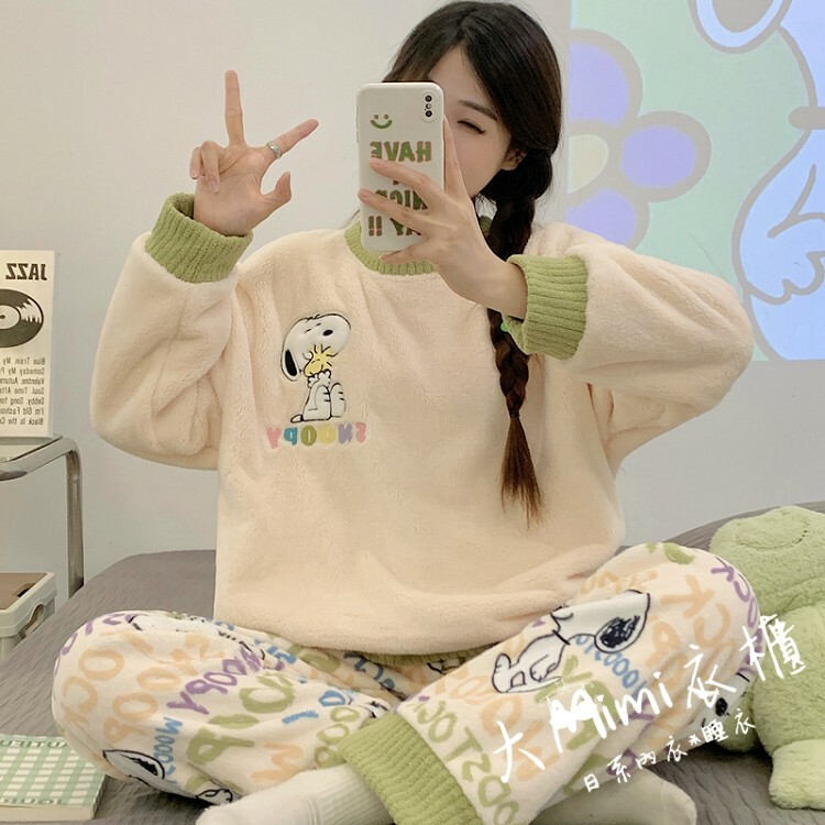 🔥暖呼呼系列-史努比法蘭絨睡衣