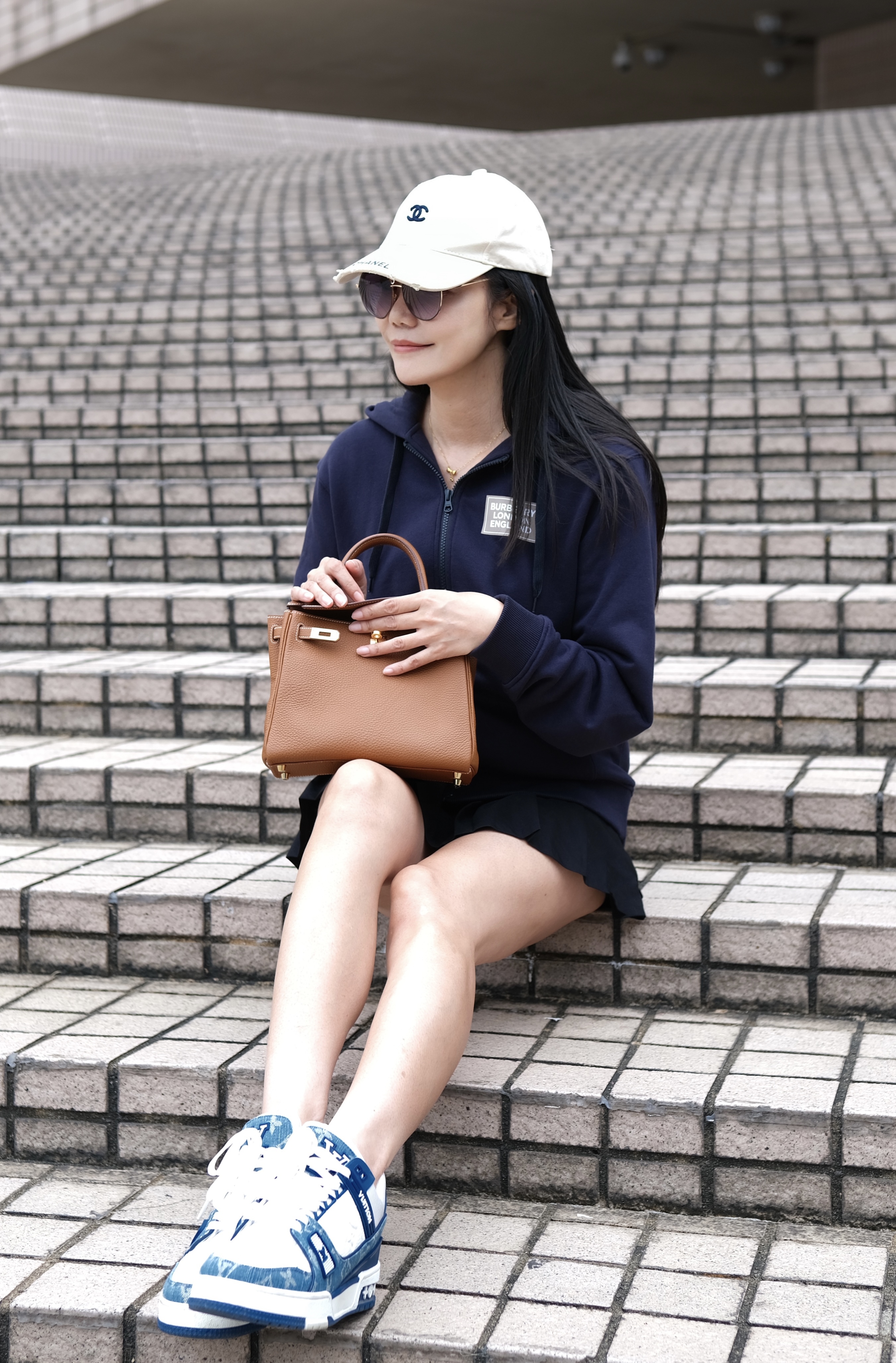 Burberry 拉鏈連帽衛衣外套