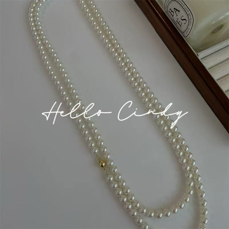 B12058 現貨-經典珍珠磁吸式長鍊