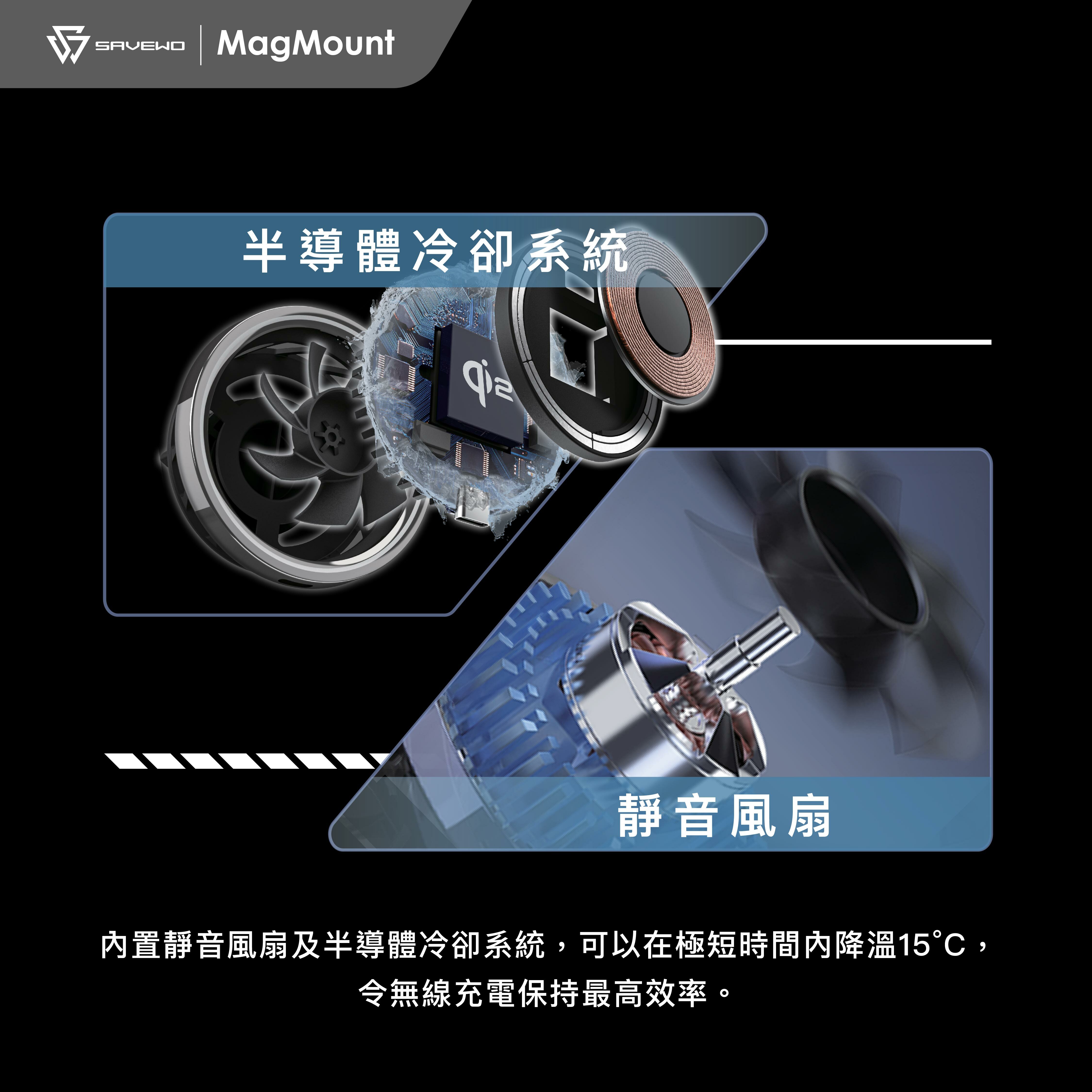 Savewo MagMount PRO MM-W15Q2 Qi2 Magnetic charging stand