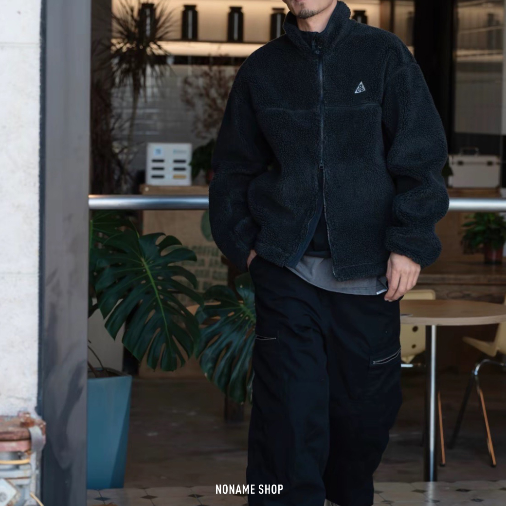 NIKE ACG THERMA-FIT ADV 羊羔毛 保暖 立領 外套 黑色 (男款)