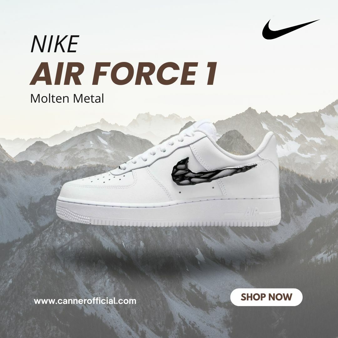 <少量現貨> NIKE AIR FORCE 1 AF1 液態金屬 液態黑 溶解金屬 Y2K 黑色 白色 女鞋 IF1686-101