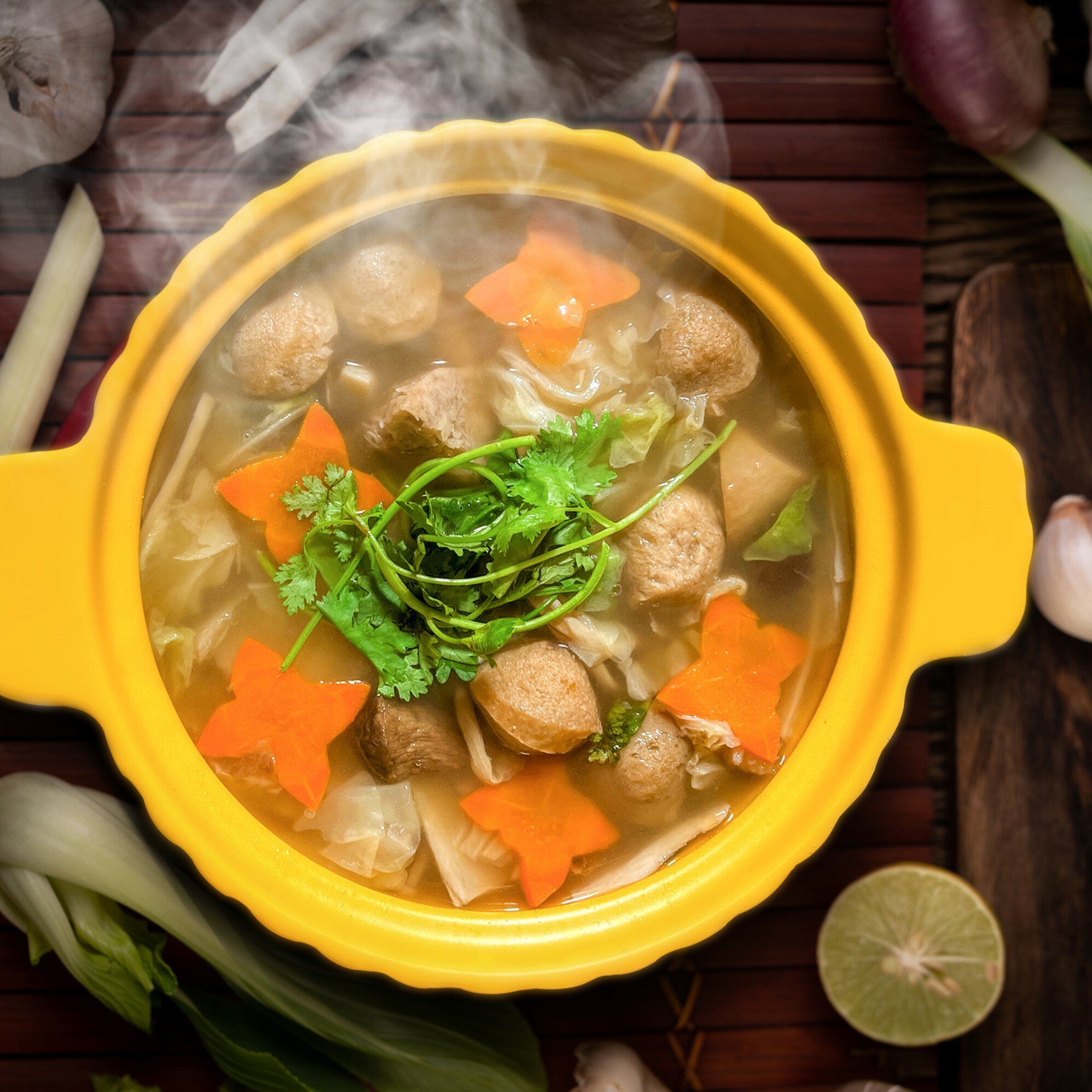 十二珍寶蔬菜養生鍋(全素) - 3-4人份