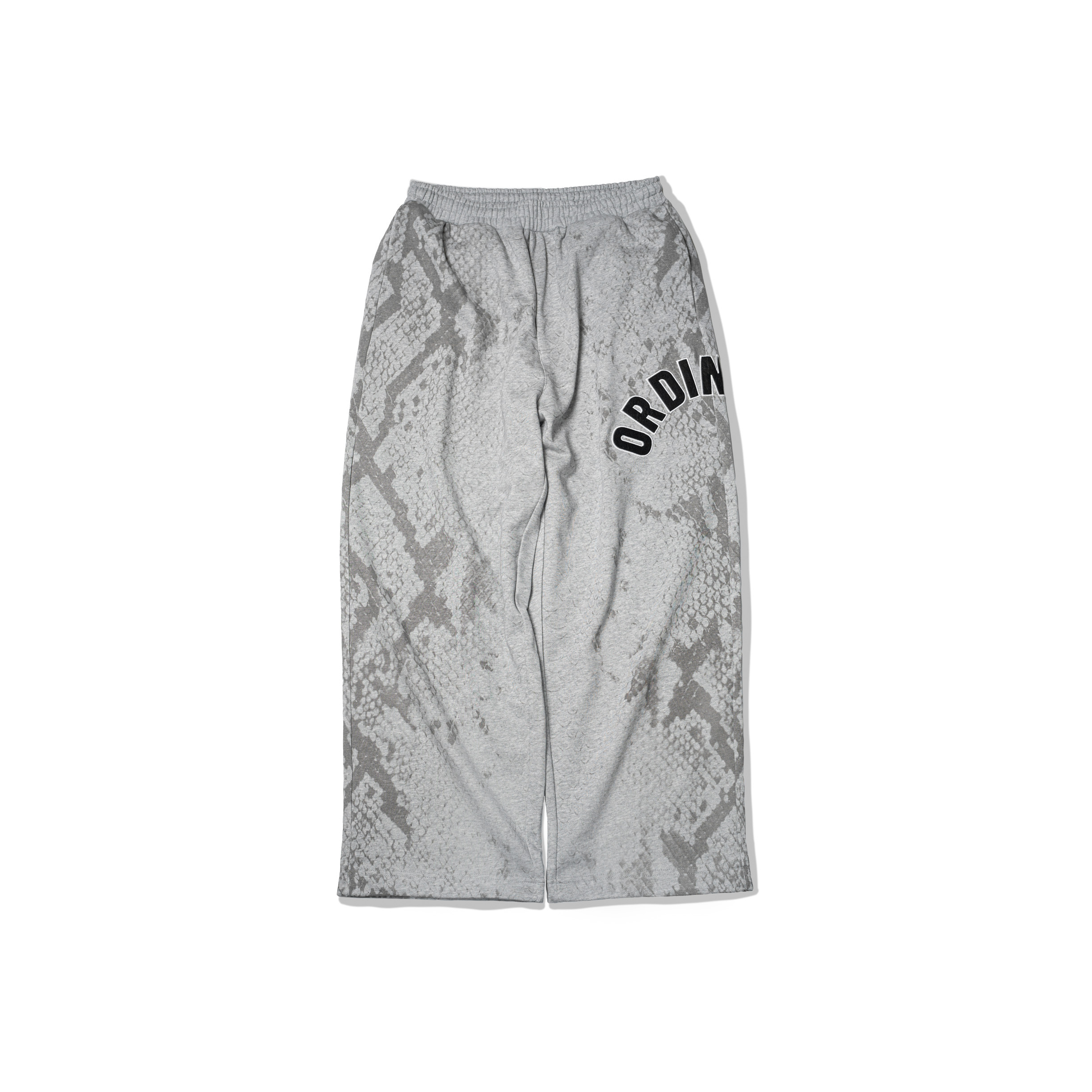 ORDINARY 漸層蛇紋貼布LOGO棉長褲