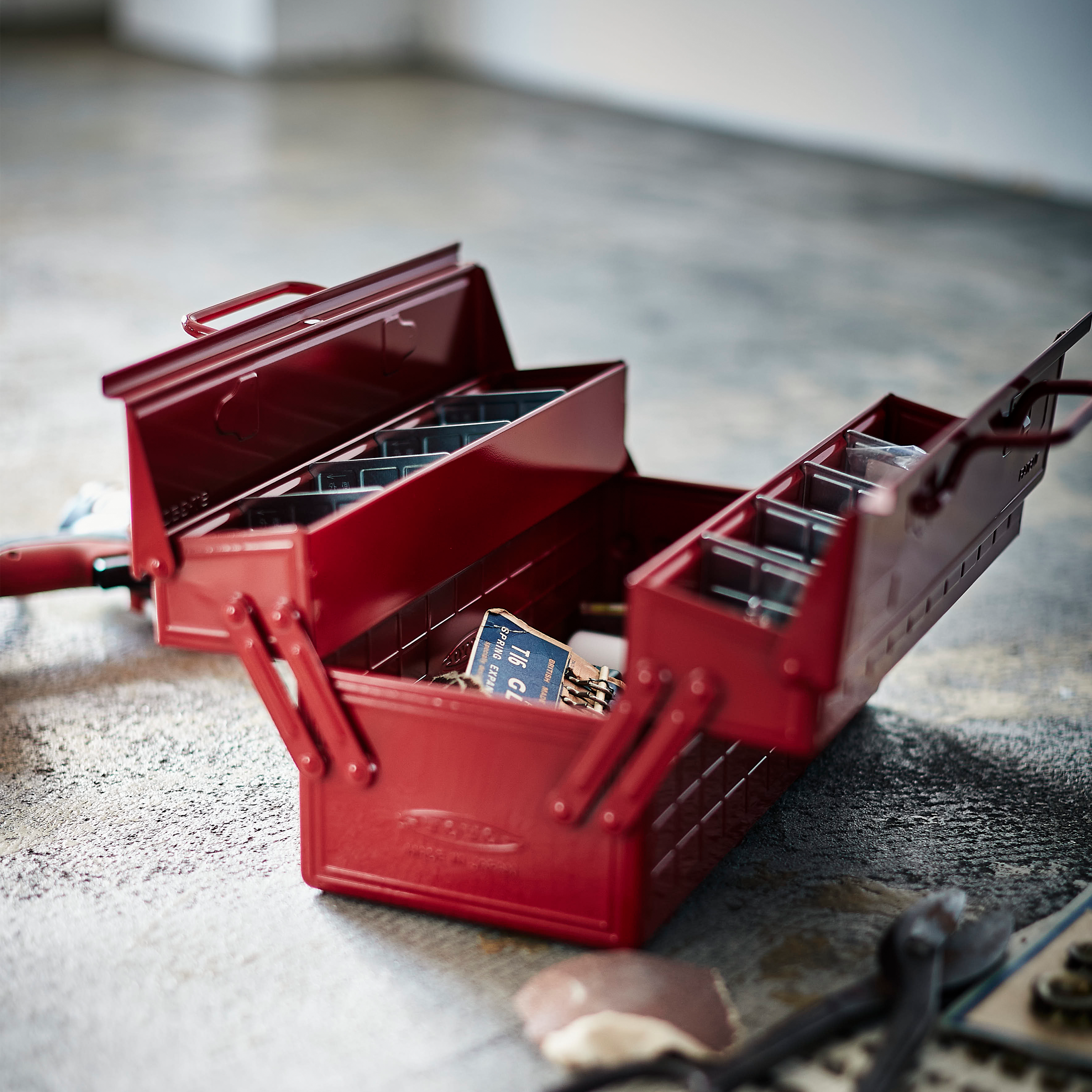 日本TOYO鋼製雙層手提兩段式收納箱ST-350 (9色)