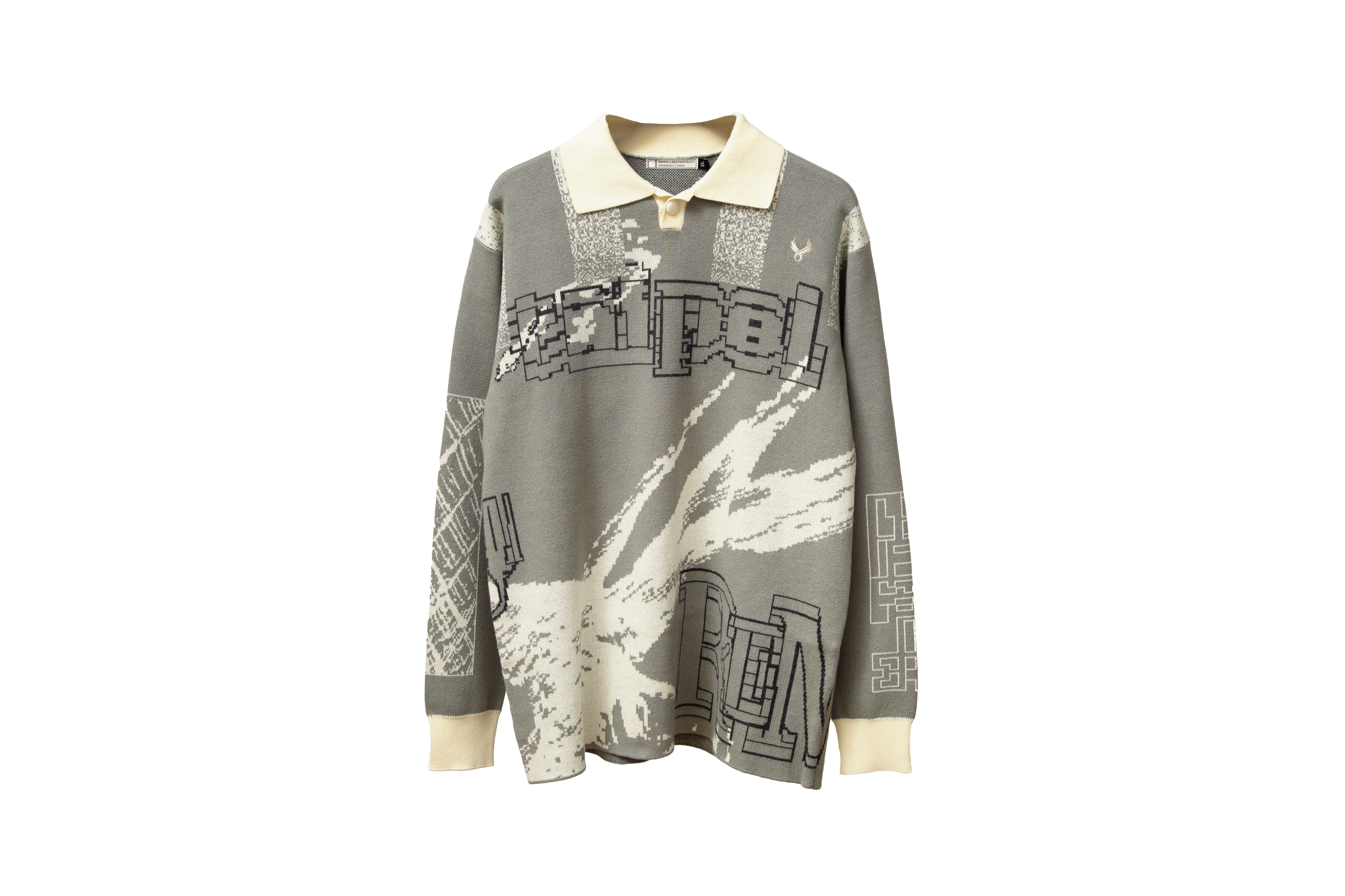 REMIX "illust Knitted Jersey" (Grey)
