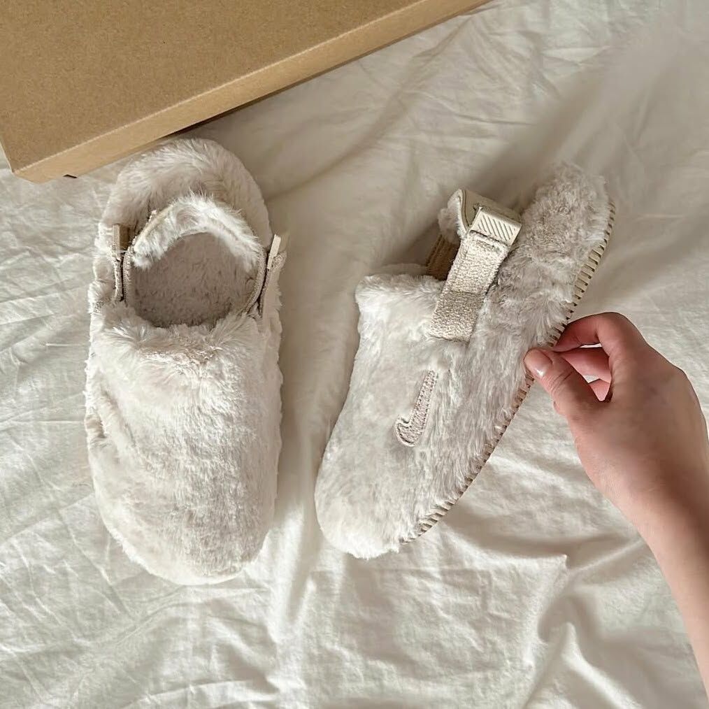 NIKE CALM MULE SE 毛茸茸 淡奶茶 米色 米白 絨毛 涼鞋 拖鞋 懶人鞋 女鞋 FZ3118-100 / 調貨