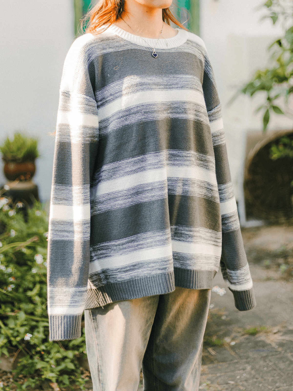 Monotone Striped Knit
