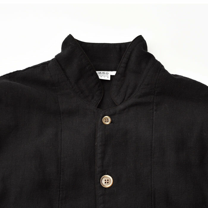 Black-dyed 2 Layered Gauze Pajamas Set (Kyo Wazarashi Mensya) | Daitou Shingu