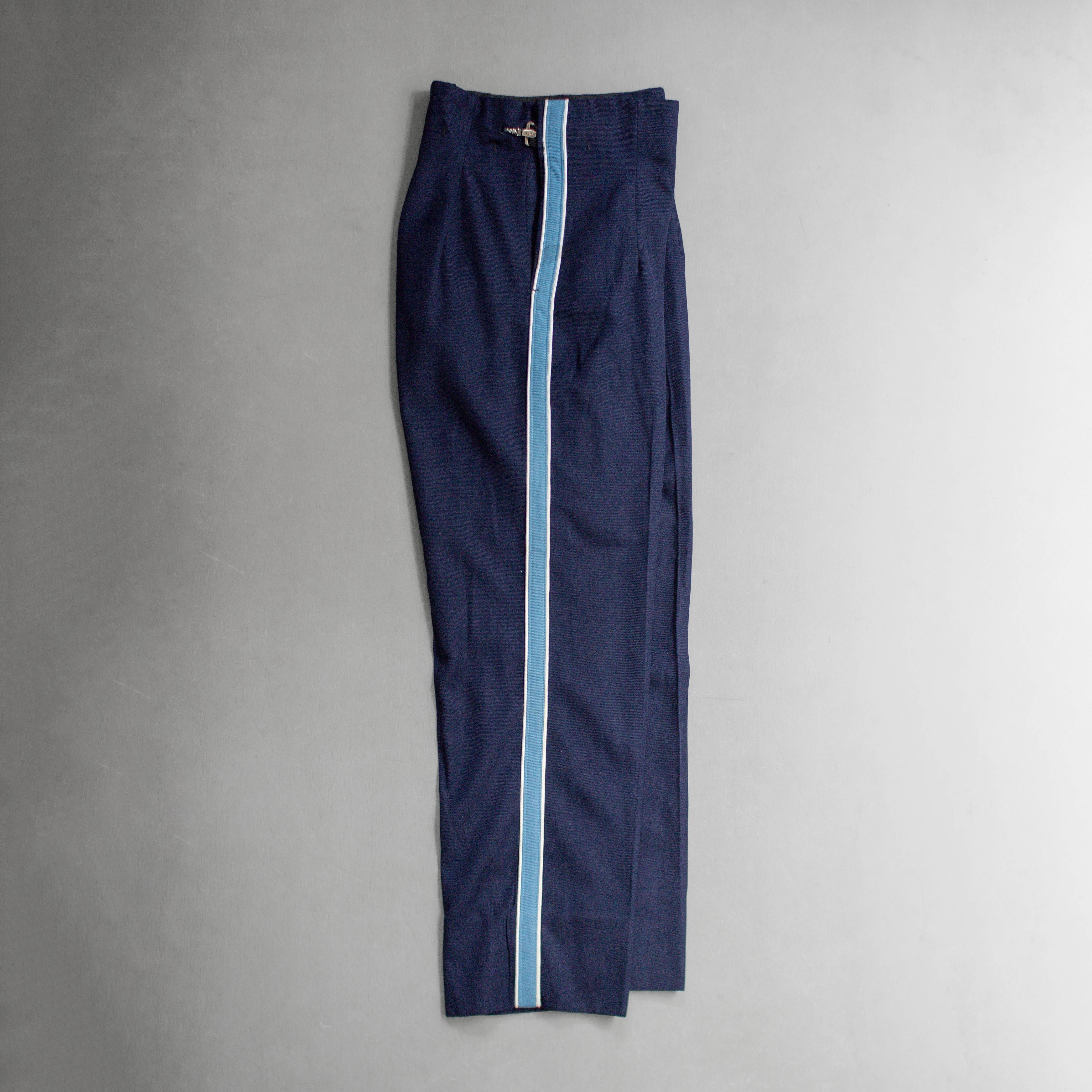 70S VINTAGE MARCHING BAND PANTS 美國 深藍 滾邊 樂隊 高腰 長褲 西裝褲