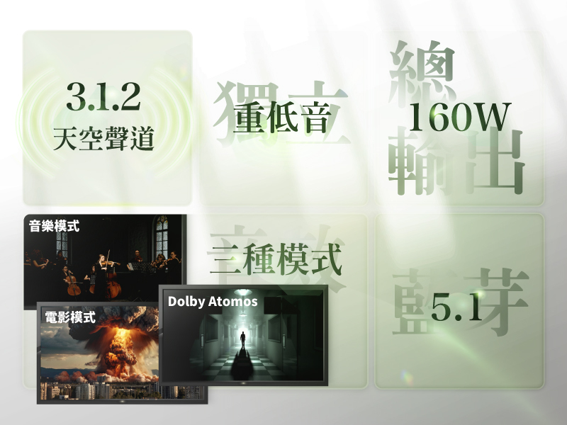 【SANSUI山水】天空聲道 SoundBar 音響(SSB-D800)