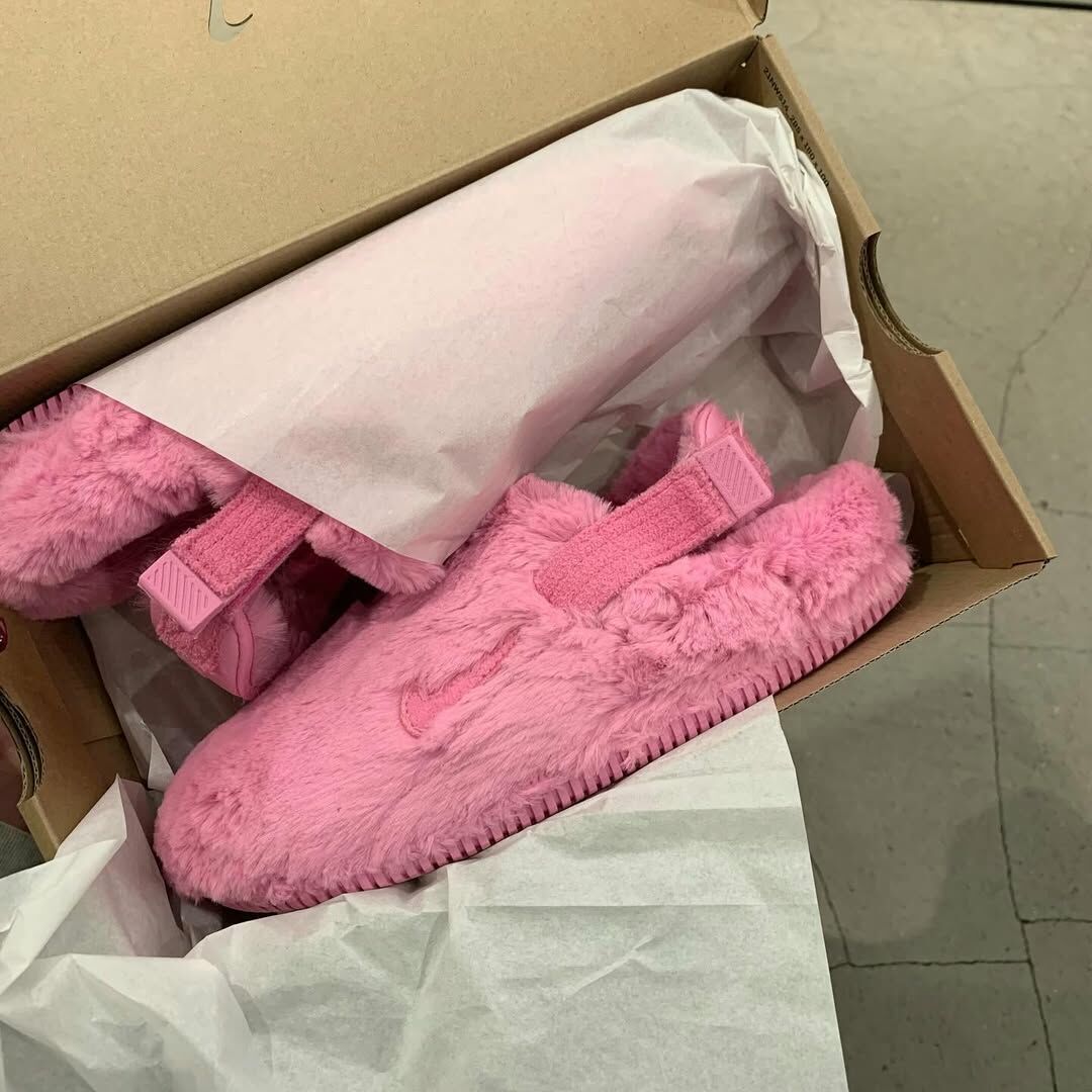 NIKE CALM MULE SE 毛茸茸 亮粉 芭比粉 絨毛 涼鞋 拖鞋 懶人鞋 女鞋 FZ3118-600 / 調貨